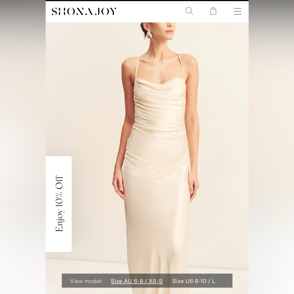 SHONA JOY X La Lune Lace Back Maxi Dress Cream U.S. 4.